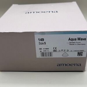 Amoena Aqua Wave Swim Breast Form Silicone Prosthesis Clear Size 5 149 NEW